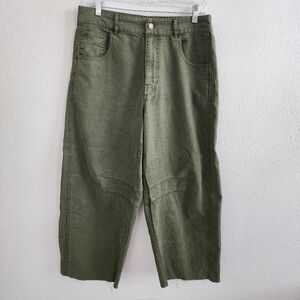 Young Fabulous And Broke Olive Wide Leg Barrel Jeans for Women Sz Large